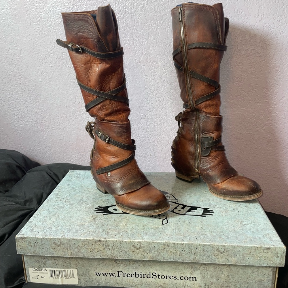 Freebird Boots - CASSIUS - distressed brown